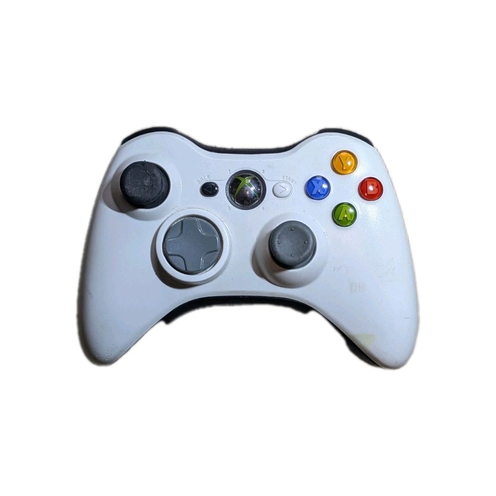 Official Microsoft Xbox 360 White Wireless Controller Authentic OEM Black Trig